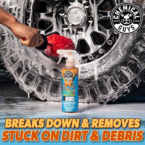 Chemical Guys CLD105 Gel limpiador de ruedas cítricas pegajoso seguro para todos los tipos de ruedas) funciona en automóviles, camiones, SUV, motocicletas, caravanas y más, 128 onzas líquidas 1 galón)