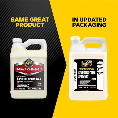 Meguiar's D15601 Cera instantánea para vehículos | La cera de automóvil Pro Spray añade brillo, suavidad y protección de pintura con abalorio de agua, brillo rápido para