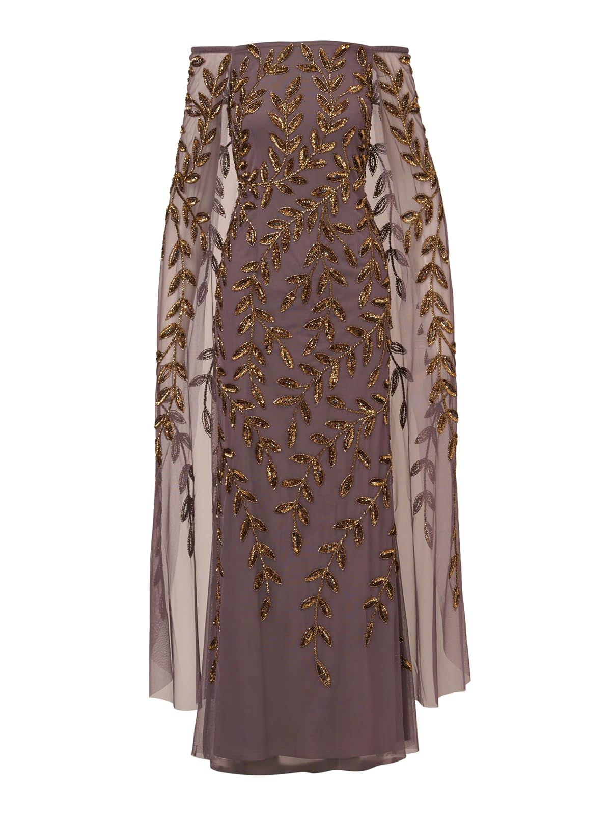 Adrianna Papell Bead Cape Long Dress Vestido para ocasión Especial Mujer