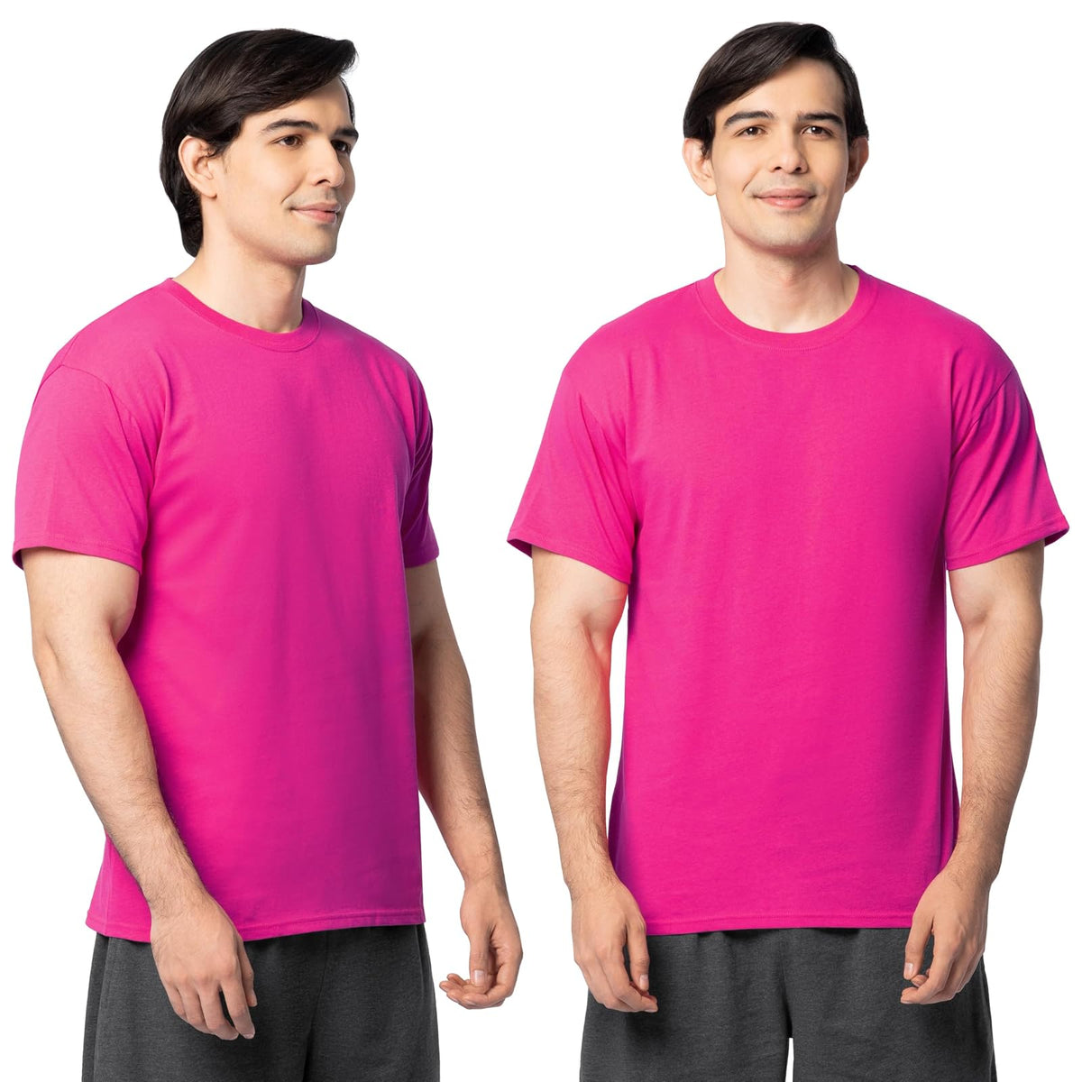 Fruit of the Loom Playera Eversoft con Bolsillo para Hombre, Paquete de 2 - 3XL - Rosado