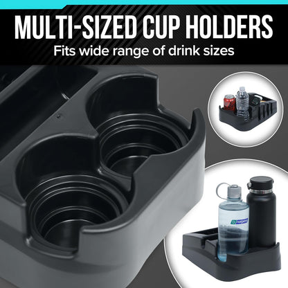 Universal Car Floor Center Console con Doble portavasos, Organizador portátil de Almacenamiento para Consolas centrales