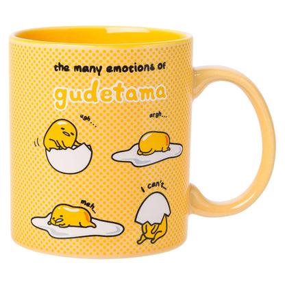 Silver Buffalo Sanrio The Many Emotions of Gudetama Lazy Egg Taza de cerámica, 20 onzas