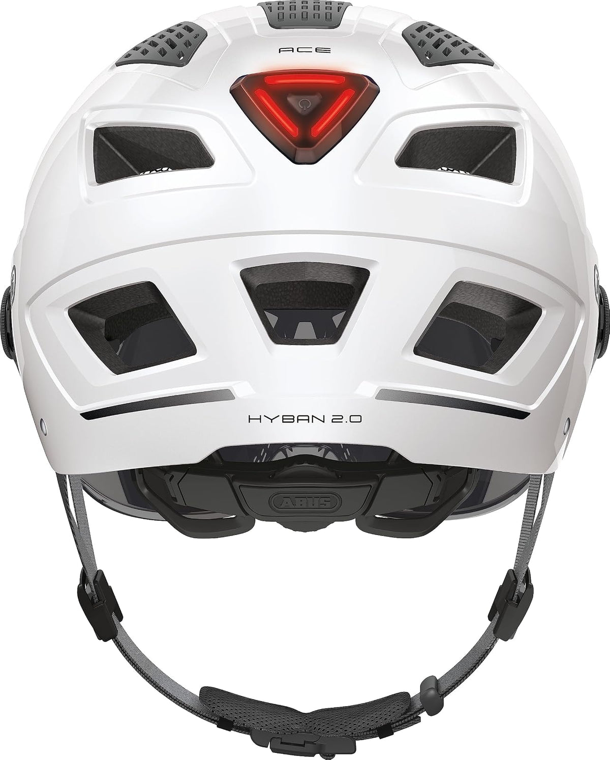 ABUS Stadthelm Hyban 2.0 Ace - Fahrradhelm mit Visier, Licht und ABS-Hartschale - für Damen und Herren