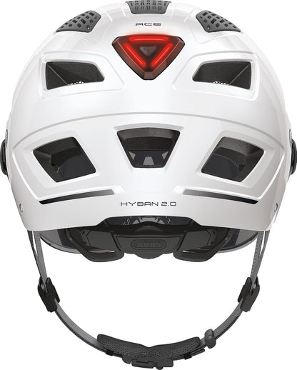 ABUS Stadthelm Hyban 2.0 Ace - Fahrradhelm mit Visier, Licht und ABS-Hartschale - für Damen und Herren