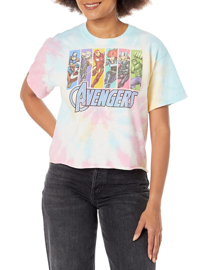 Marvel Universe Avengers Unite - Camiseta de Manga Corta para Mujer Camiseta para Mujer
