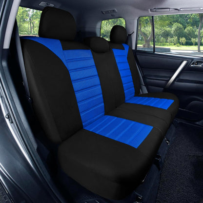 FH Group FB068PURPLE115 - Funda de Asiento de Automóvil Universal púrpura (Compatible con Malla de Aire de diseño en 3D Premium y Banco Trasero Dividido), Azul