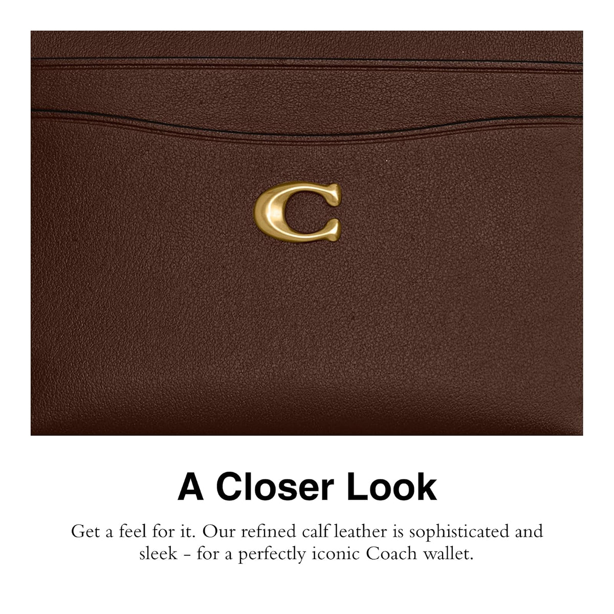 Coach - Funda de piel acolchada para tarjetas