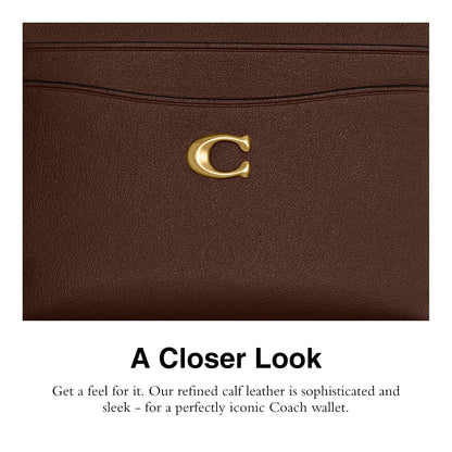 Coach - Funda de piel acolchada para tarjetas