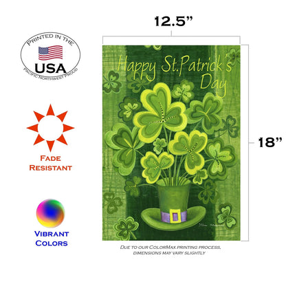 Toland Home Garden 112577 - Bandera de San Patricio de 12 x 18 pulgadas, bandera de jardín de doble cara para el día de San Patricio, para decoración de patio de casa al aire última intervensión