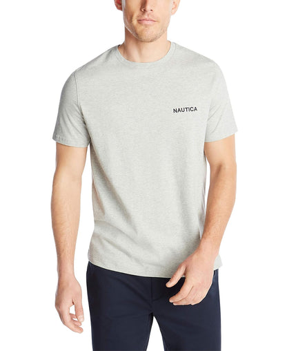 Nautica Playera Cuello Redondo para Hombre, Manga Corta - 2XG - Gris Brezo