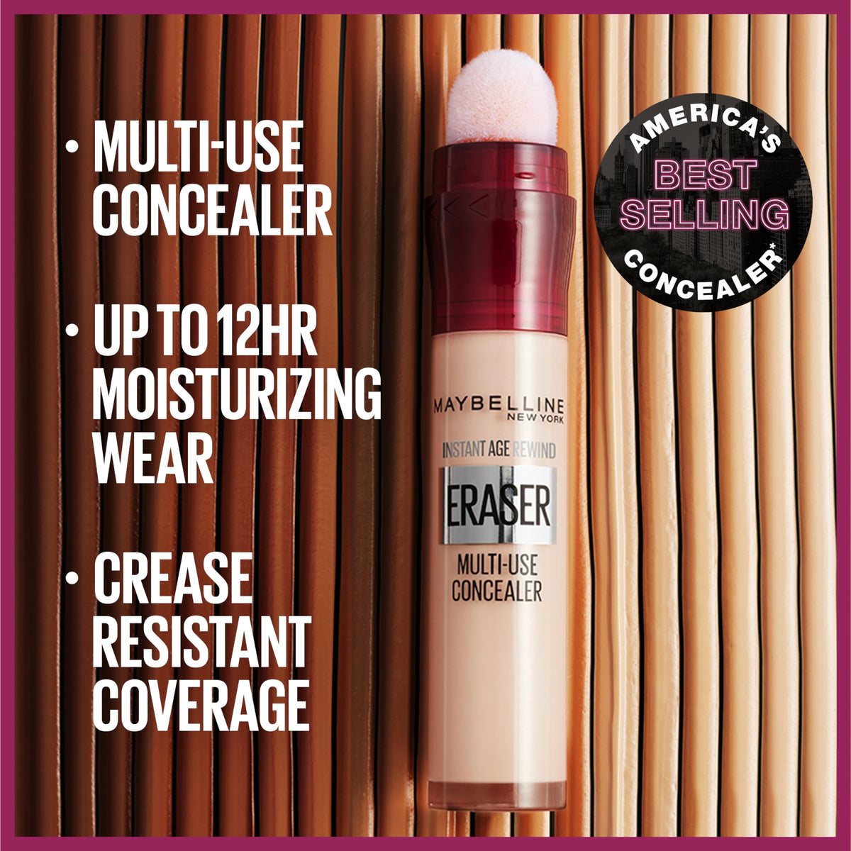 Maybelline New York - Corrector Instant Age Rewind Eraser Dark Circles Treatment, Cool Ivory, 0.2 onzas líquidas