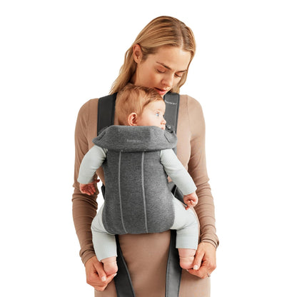 BabyBjörn Canguro Portabebé Mini Gris 3D Mesh - Jersey 3D - gris oscuro