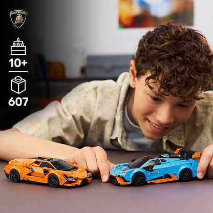 LEGO Speed Champions Lamborghini Revuelto y Huracán STO Set de Construcción de Autos de Juguete y Kit de Modelos, Juego con Vehículos y 2 Minifiguras de Conductores 77238