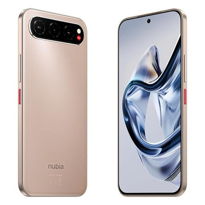 nubia Air 6.8" AMOLED 120Hz, 256GB + 20GB RAM, Triple Cámara 50MP, Selfie 20MP, Android 15, 5G, IP68/IP69 Dorado
