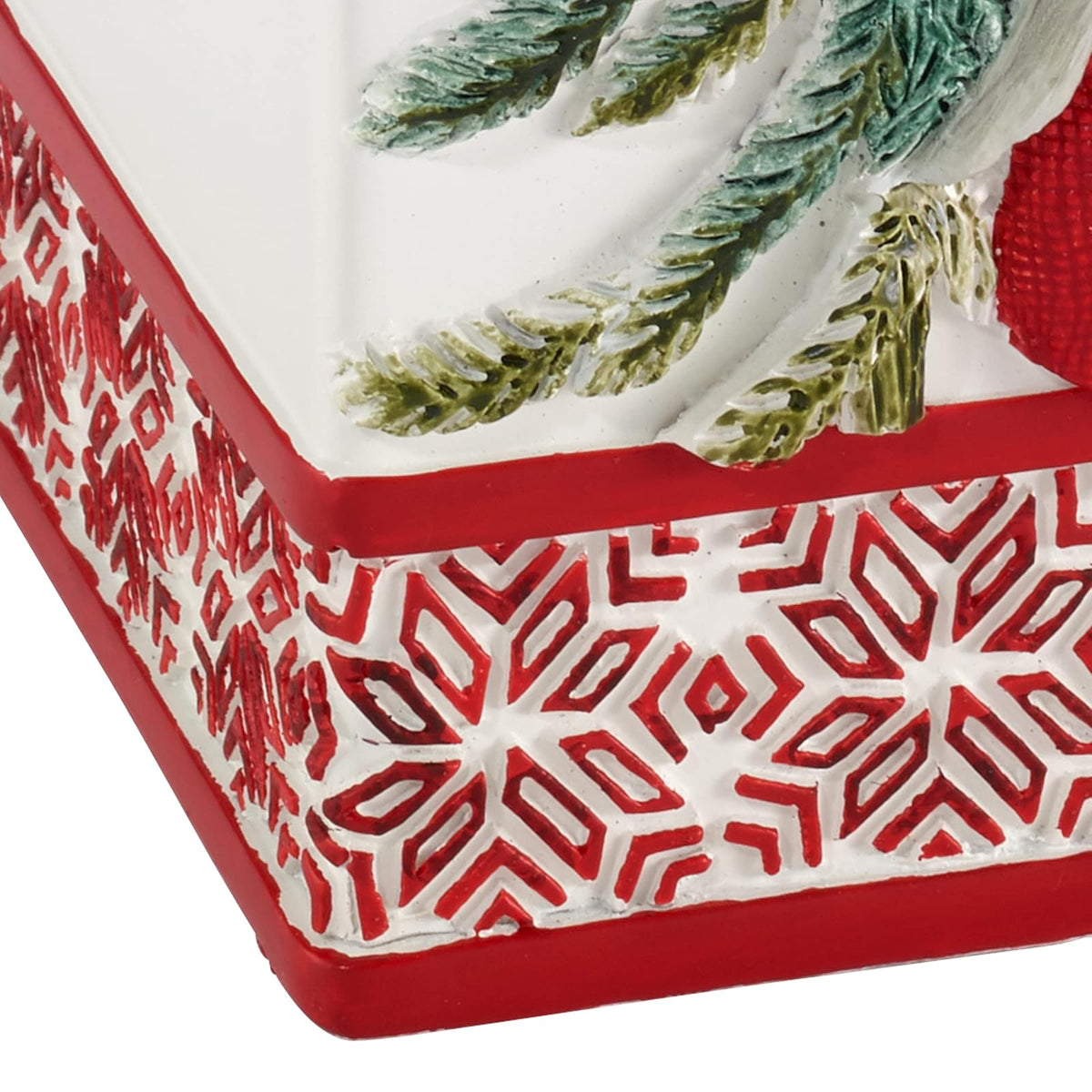 Avanti Linens - Funda para Caja de pañuelos, Elementos Esenciales de baño de Resina, Decoraciones de Navidad Ideales (colección de gnomos de Navidad)