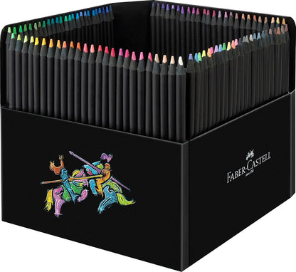 Faber-Castell Colores Supersoft Black Edition con 100 Diferentes Colores, cuenta con una mina supersuave y con una pigmentación fuerte resaltando tonos intensos sobre cualquier tipo de papel