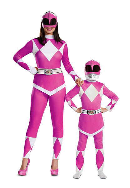 Disguise Pink Ranger Deluxe Disfraz para niño, rosa, mediano/(7-8)