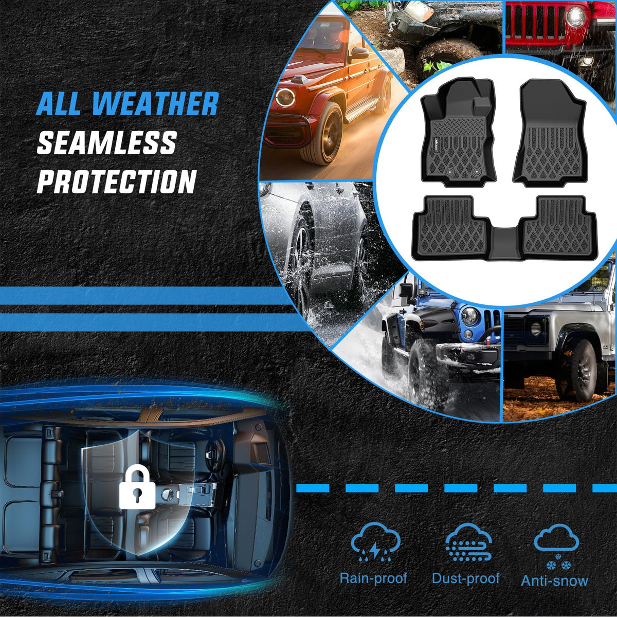 Nilight TPE - Alfombrillas de Piso para Subaru Forester 2025 2026 (no para híbridos y Naturales) para Todo Tipo de Clima, Ajuste Personalizado