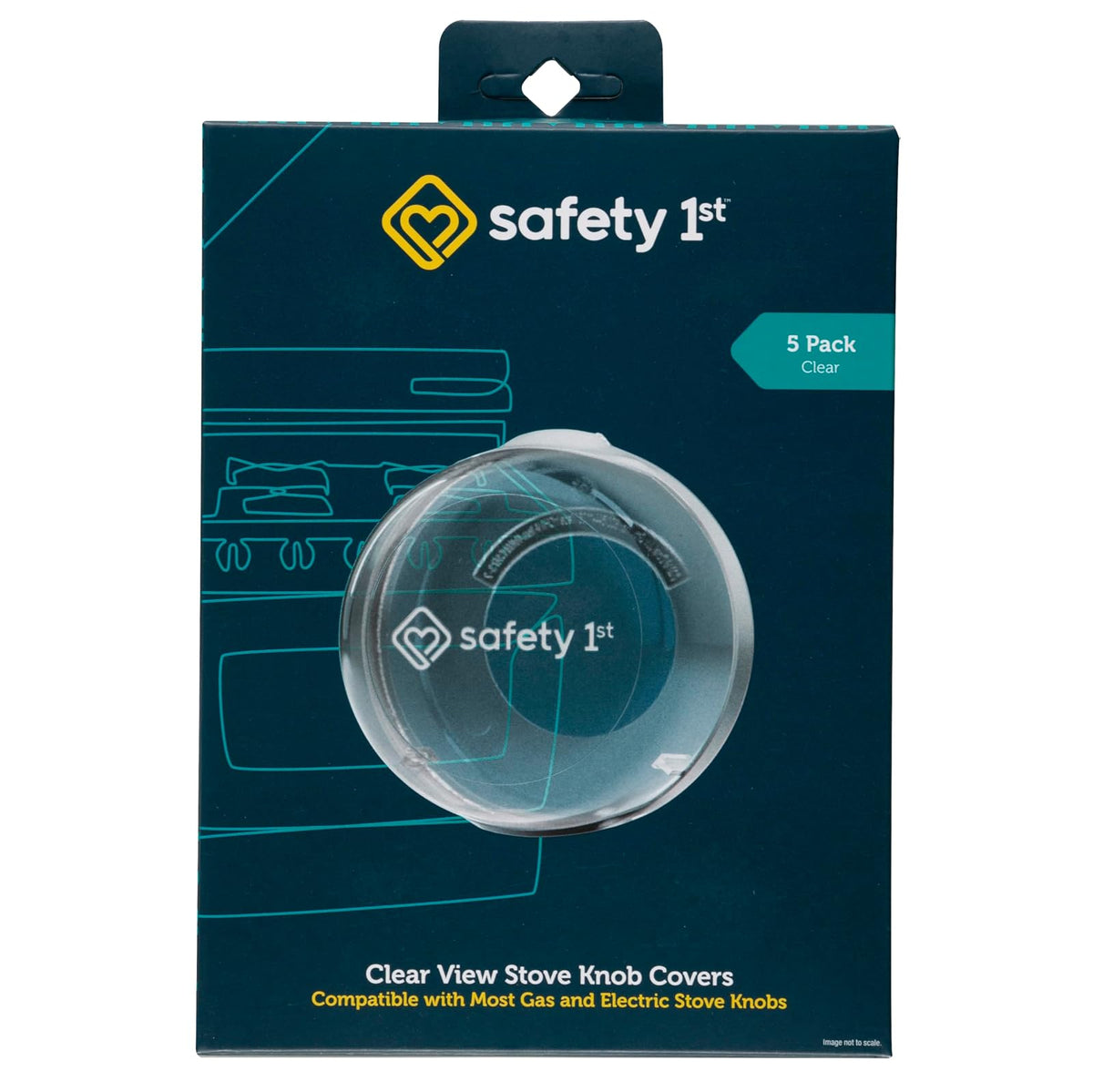 Safety 1st 48409 - Tapas para perilla de estufa (5 unidades)