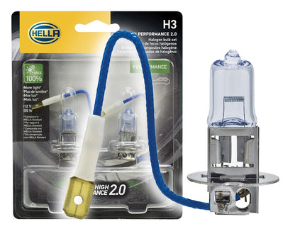 Hella H3 YL Xtreme Bombillas Halógenas Amarillas 12 V - H3 - Kit de doble ampolla