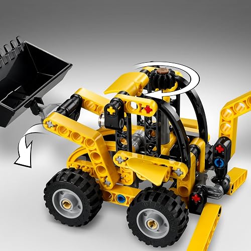 LEGO® Technic™ Cargadora Retroexcavadora Juguete de construcción, Set con vehículo construible para niños y niñas, Regalo para entusiastas de la ingeniería de 7 años o más 42197