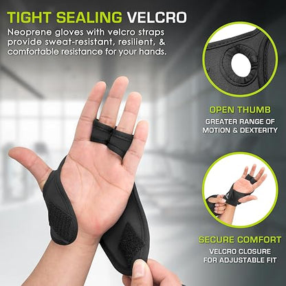 ProSource de Guantes con Pesas, par de 2 Libras Neopreno Pesas de Mano para Entrenamientos de Cardio, Kickboxing, MMA, aeróbic y Esculpir Brazos