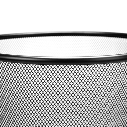 Mind Reader Mesh Trash Can, Set of 3, Waste Paper Basket, Round, Office, Metal Mesh, 11.5" L x 11.5" W x 13.75" H, Black