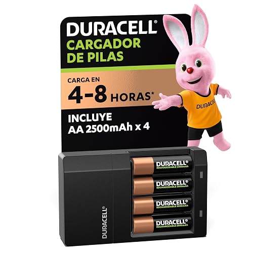Duracell Cargador de Pilas AA/AAA - Incluye 4 AA
