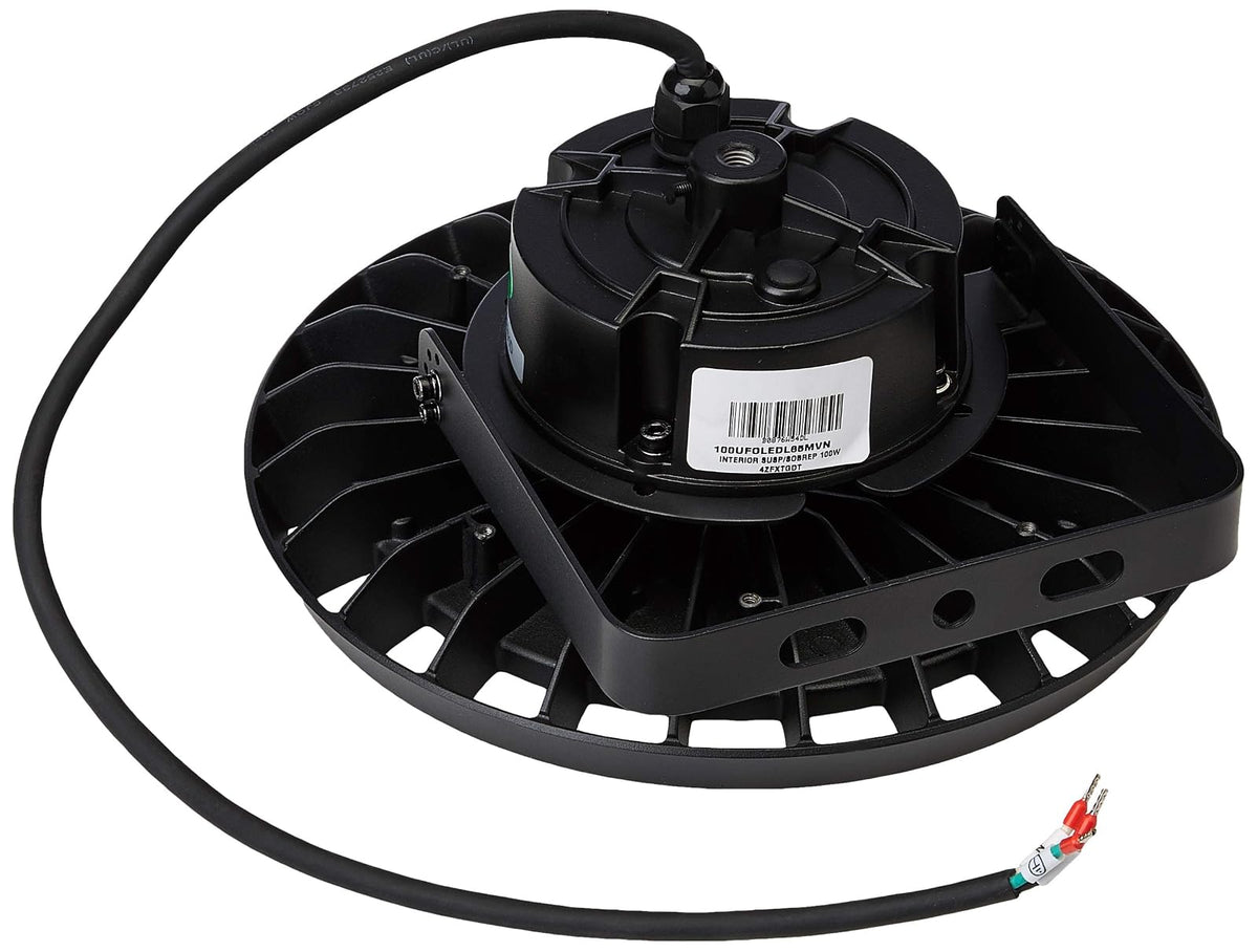 Tecnolite Lámpara Colgante LED, Iluminación Industrial de Acero, Luz Colgante de Techo Industrial, Color Negro, 100 W, Luz de Día 6 500 k, 100 - 270 V,