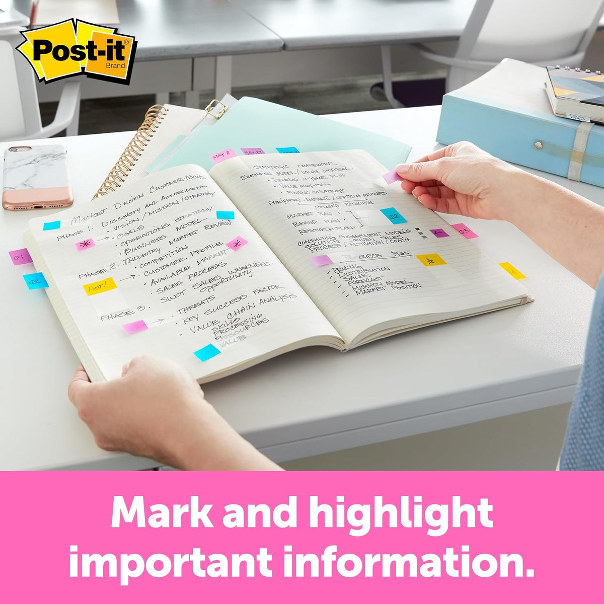 Post-it 684SHVA Banderas de Mensajes Value-Pak, Sign Here, 240/PK, MI