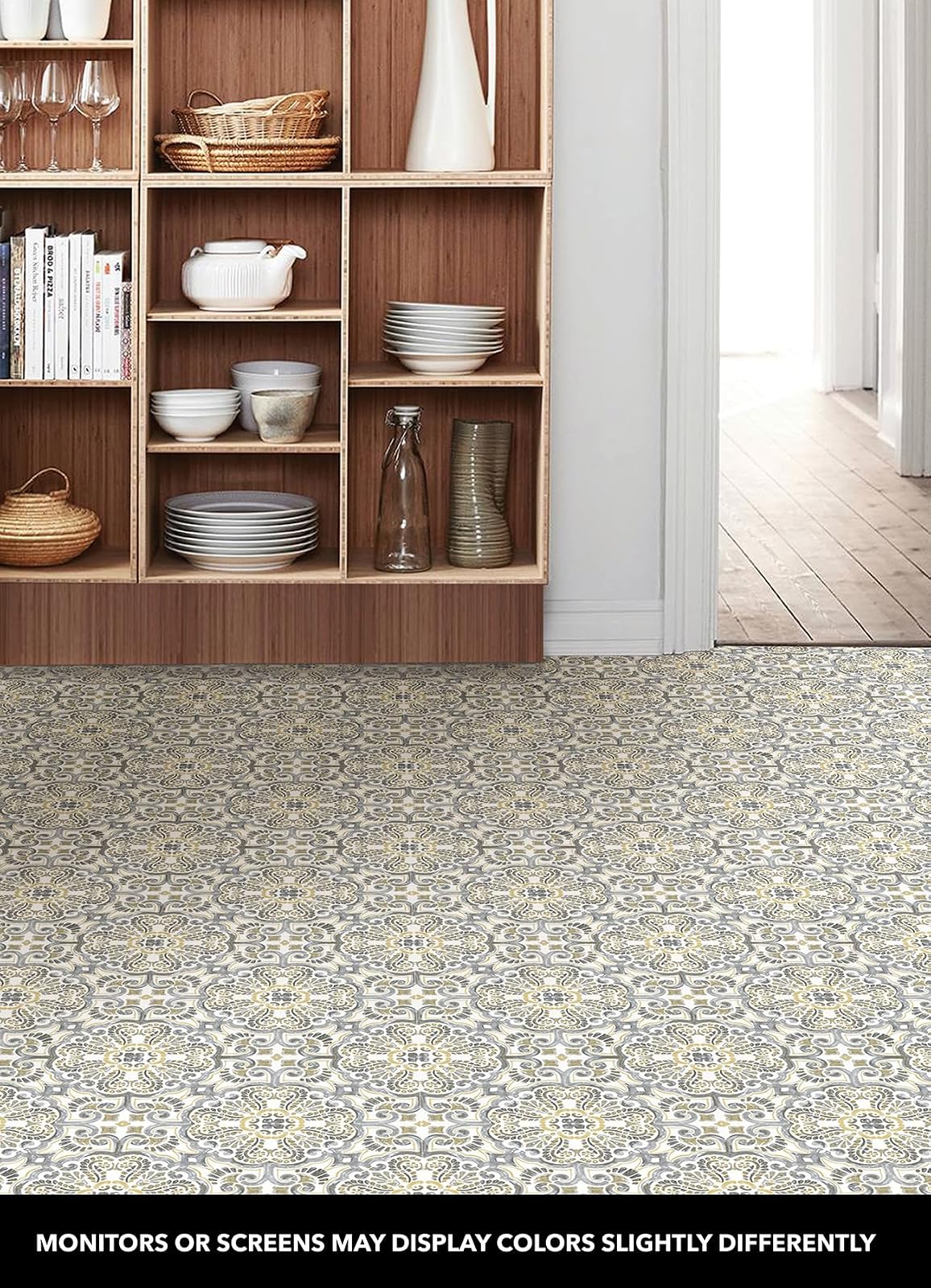 FloorPops FP2947 Antico - Azulejos de piso para despegar y pegar, multicolor