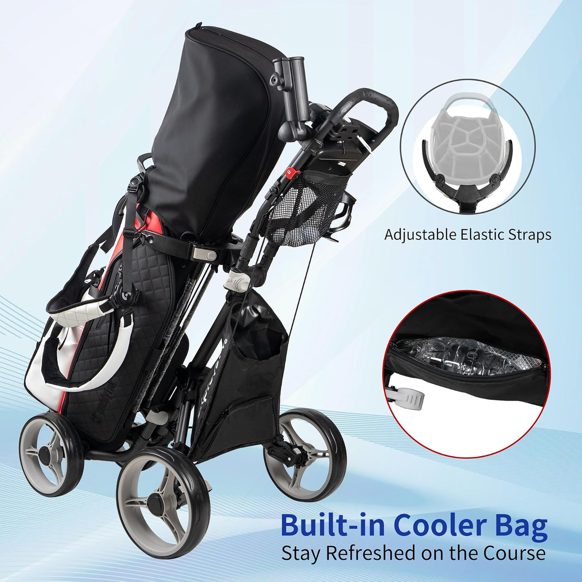 CaddyTek Explorer V8 - Superlite Carrito de Golf de 4 Ruedas, Explorer versión 8