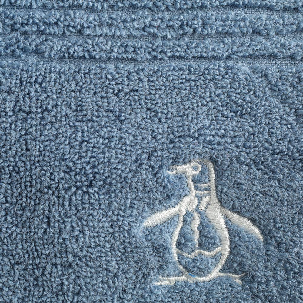 The Original Penguin, Toalla Medio Baño 100% Algodón, Color Azul, Donegal.