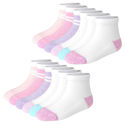Hanes And Toddler Socks, Non-slip Grip Ankle Socks, Boys' and Girls', Multipacks Calcetines bebés niñas