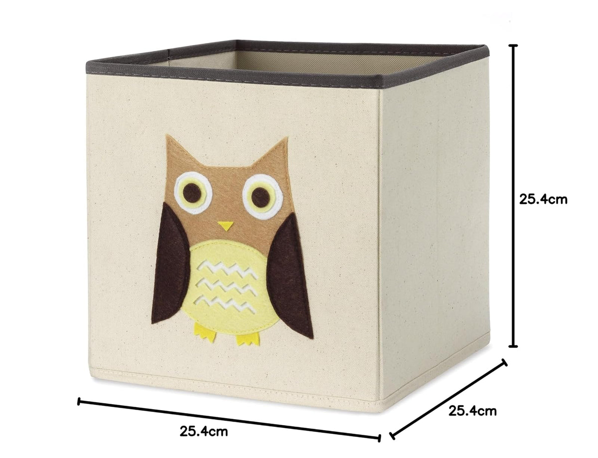Whitmor cubeta Plegable de Lona para niños, búho café
