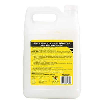 Meguiar's Ultimate Lavado y Cera sin Agua 128 onzas | Lavado de automóvil sin agua y cera sin remolinos ni rasguños. Fácil mantenimiento del automóvil, no requiere agua