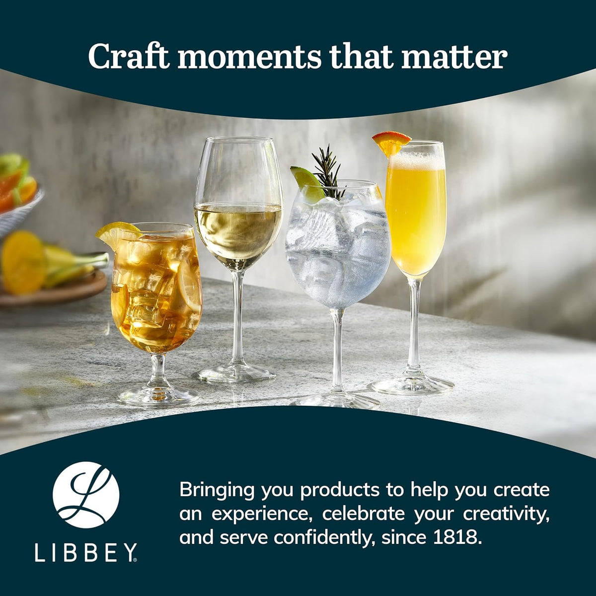 Libbey, Entertaining Essentials - Vasos multiusos (473 ml, 6 unidades), transparente