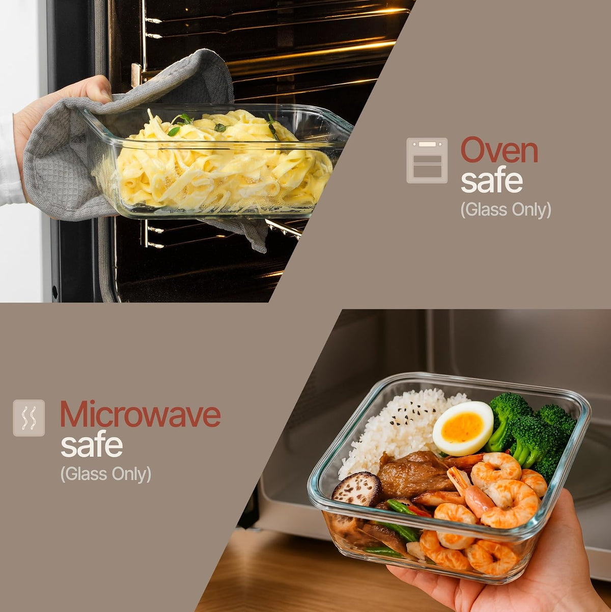 Recipientes de vidrio de borosilicato rosa para almacenamiento de alimentos con tapas, 16 piezas, de grado alimenticio, sin BPA, apilables para almuerzo y sobras de vidrio, aptos para microondas