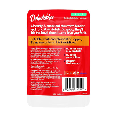 Delectables Stew Lickable Treat - Tuna & Whitefish - Pack of 12