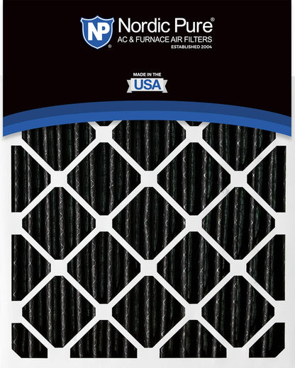 Nordic Pure 20x20x4PM12C-2 Pleated MERV 12 Plus Carbon AC Furnace Filters, 20 x 20 x 4", 2 Pack
