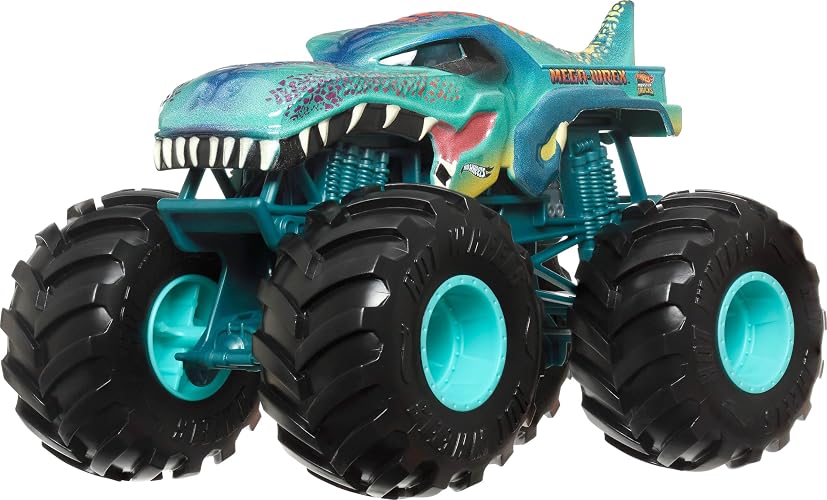 Hot Wheels Monster Trucks Vehículo de Juguete Mega Wrex Escala 1:24 para niños de 3 años en adelante