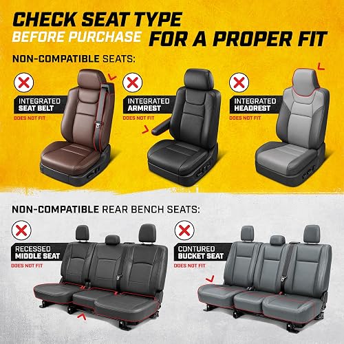 Caterpillar - Fundas de asiento de automóvil Cat® MeshFlex para automóviles, camiones y SUV (juego de 2), fundas de asiento de automóvil negras para asientos delanteros,