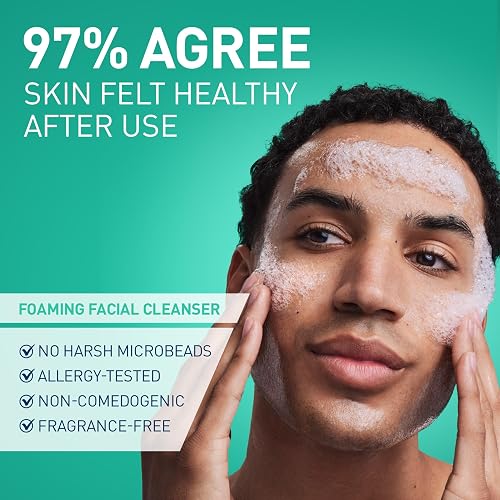 Limpiador facial de espuma CeraVe para el lavado diario de la cara, CeraVe Foaming Facial Cleanser | 16 Ounce | Daily Face Wash for Normal to Oily Skin | Paraben & Fragrance Free, 16 Fl. Oz
