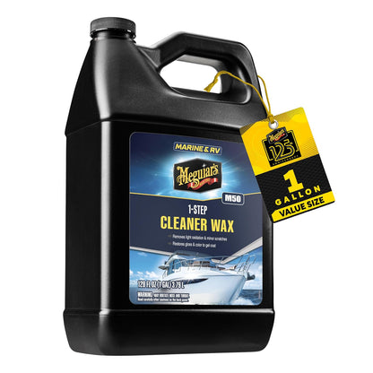 Meguiar's Cera Limpiadora en un Paso para Botes M5001, 3.79L, Azul