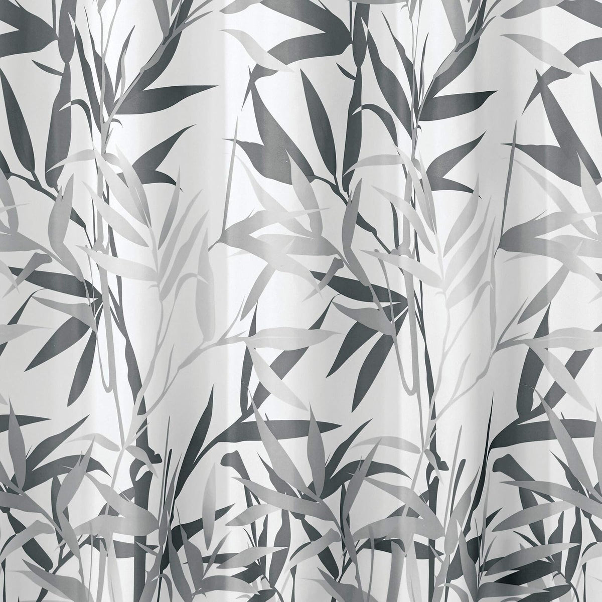 interDesign Anzu Cortina de Ducha | Cortina de baño Lavable a máquina de 183 x 183 cm | Cortinas Modernas con Estampado Floral para bañera o Plato de Ducha | Poliéster Gris