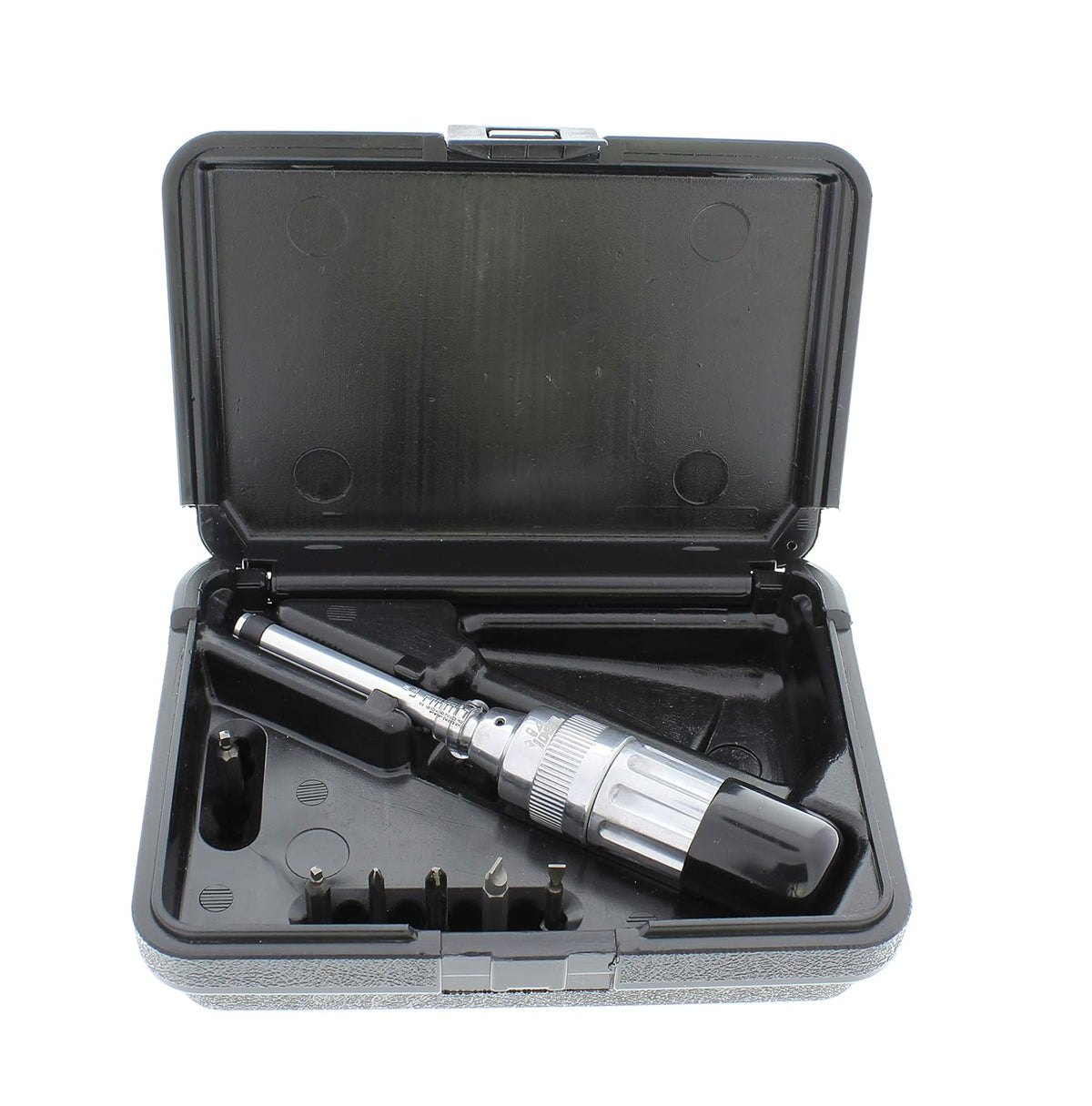 Ideal Electrical 35-936 Kit de destornilladores de torsión [7 piezas] – 0 a 36 libras. Destornillador de torsión ajustable con puntas Phillips, planas y cuadradas. Juego de brocas de destornillador