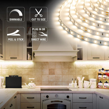 Armacost Lighting RibbonFlex Home 425502 - Kit de luces LED de color blanco brillante regulable, 4000 K (5 m), 16.5 pies, 425502