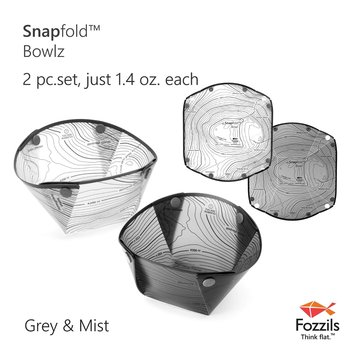 Fozzils Bowlz Snapfold (2 tazones)