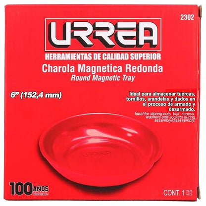 Urrea 2302 Charola Magnética Redonda 15 cm | Magnética, Recubrimiento de Pintura Electrostática