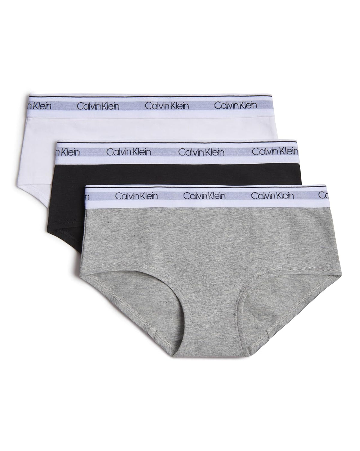 Calvin Klein Ropa Interior para Niña, Paquete de 7 - CH - Negro